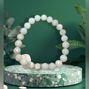 Light Guatemalan Jade Faceted Bracelet | 8mm Natural Jade